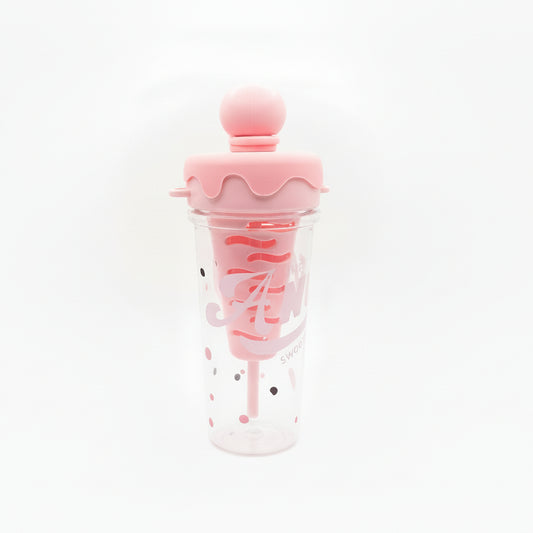 Botella de agua helado