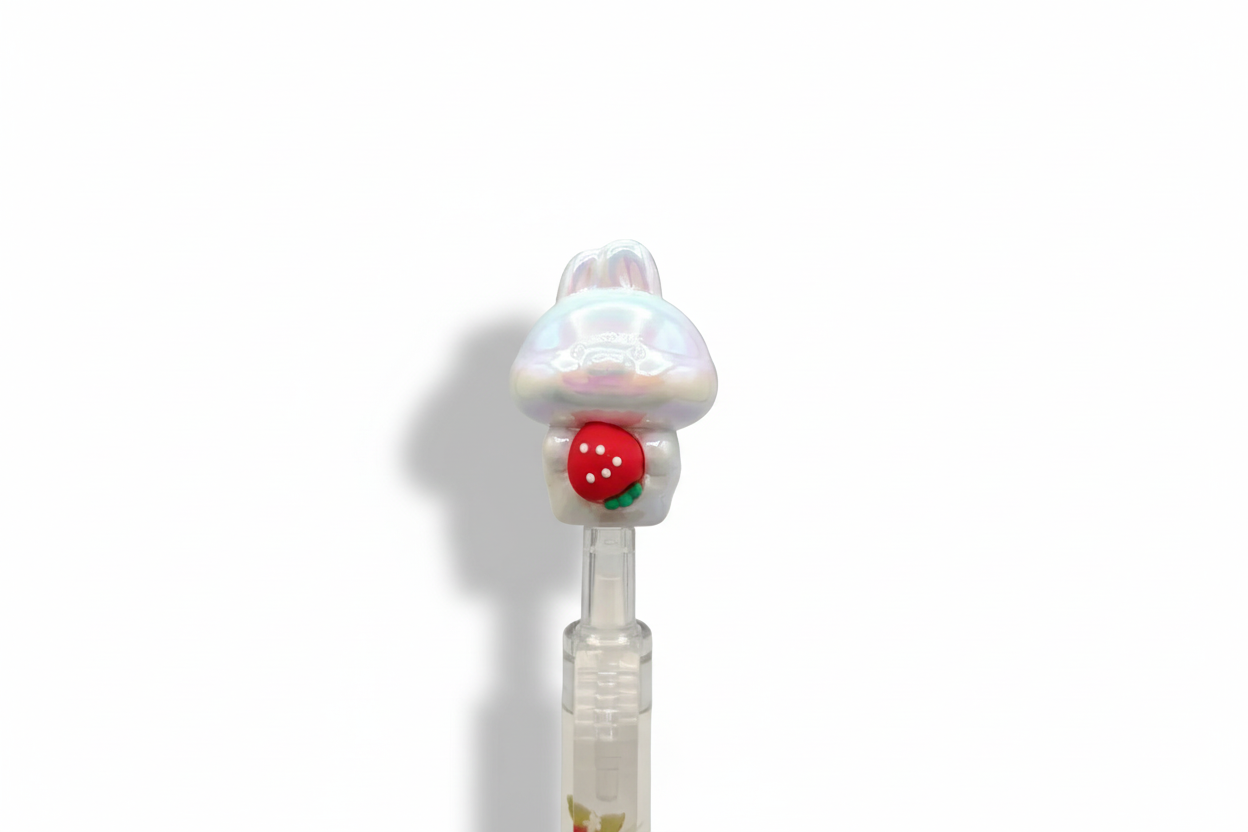 Lápiz tinta gel conejito frutilla tornasol