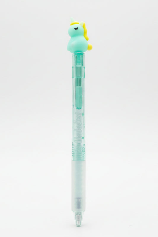 Lápiz gel borrable unicornio tinta azul