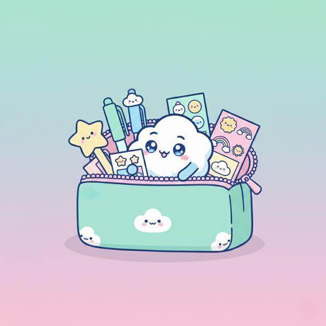 Estuche de perrito con orejas extendidas