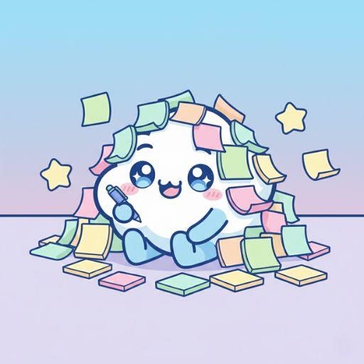 Notas adhesivas capibara en formato tríptico