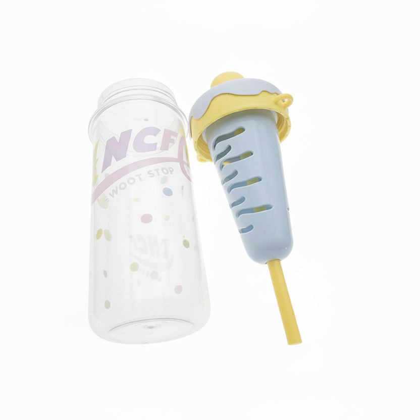 Botella de agua helado
