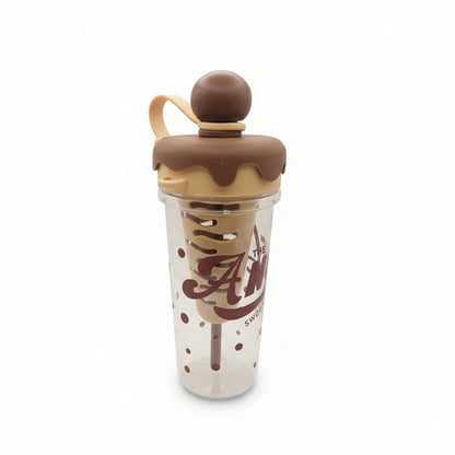Botella de agua helado