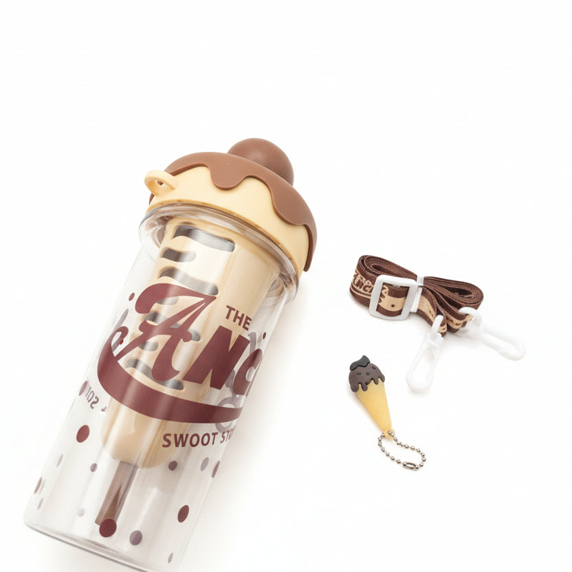 Botella de agua helado