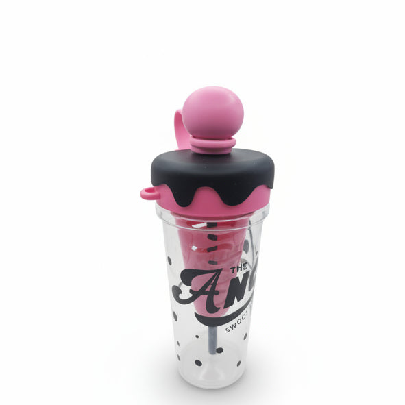 Botella de agua helado