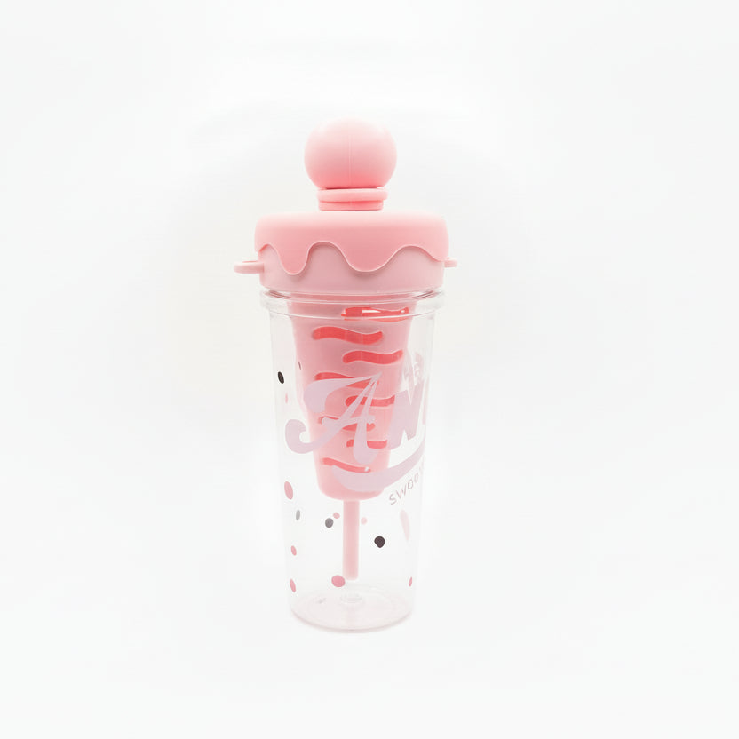 Botella de agua helado