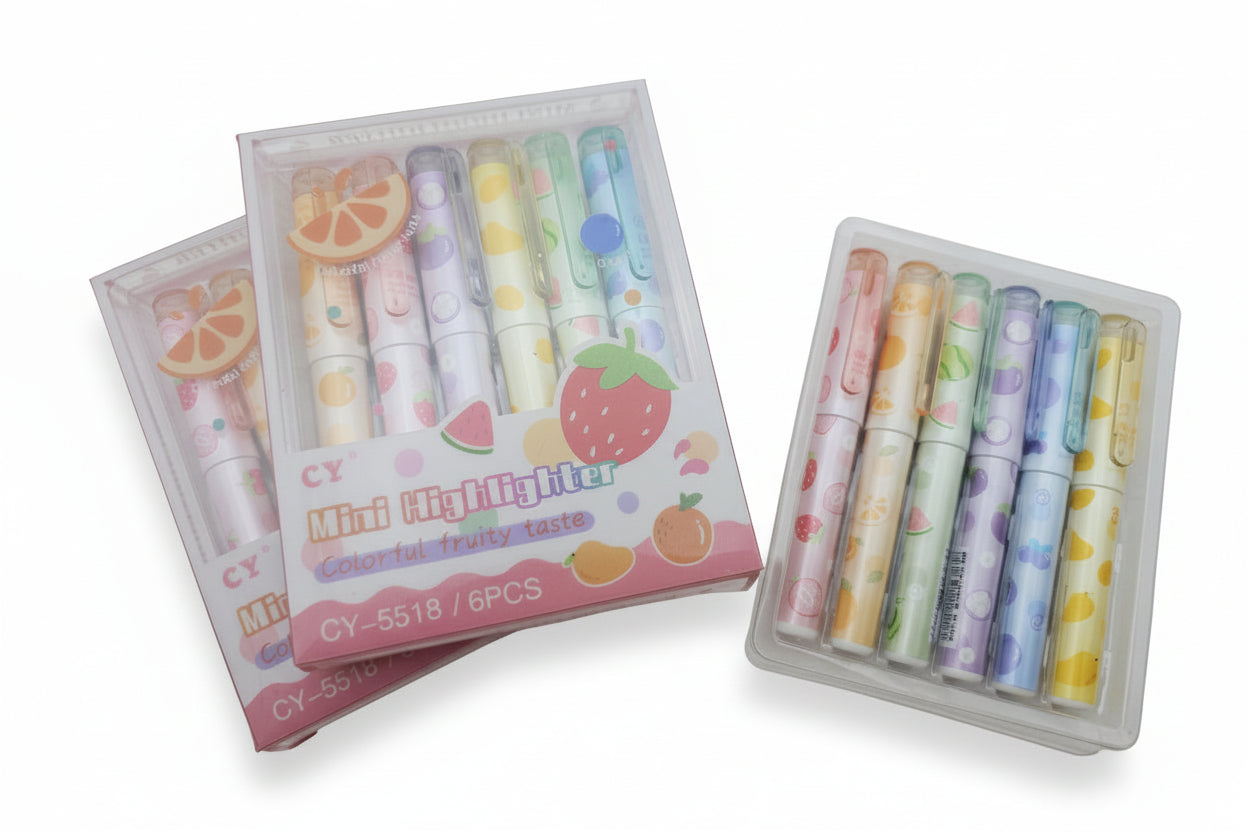 Destacadores frutales x 6