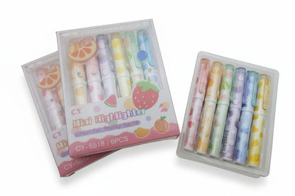 Destacadores frutales x 6