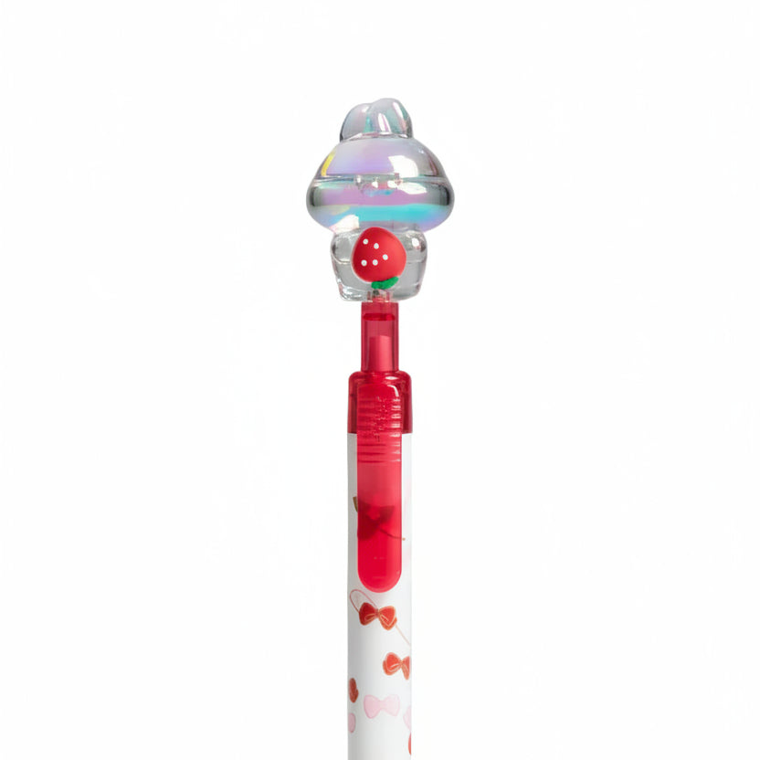 Lápiz tinta gel conejito frutilla tornasol