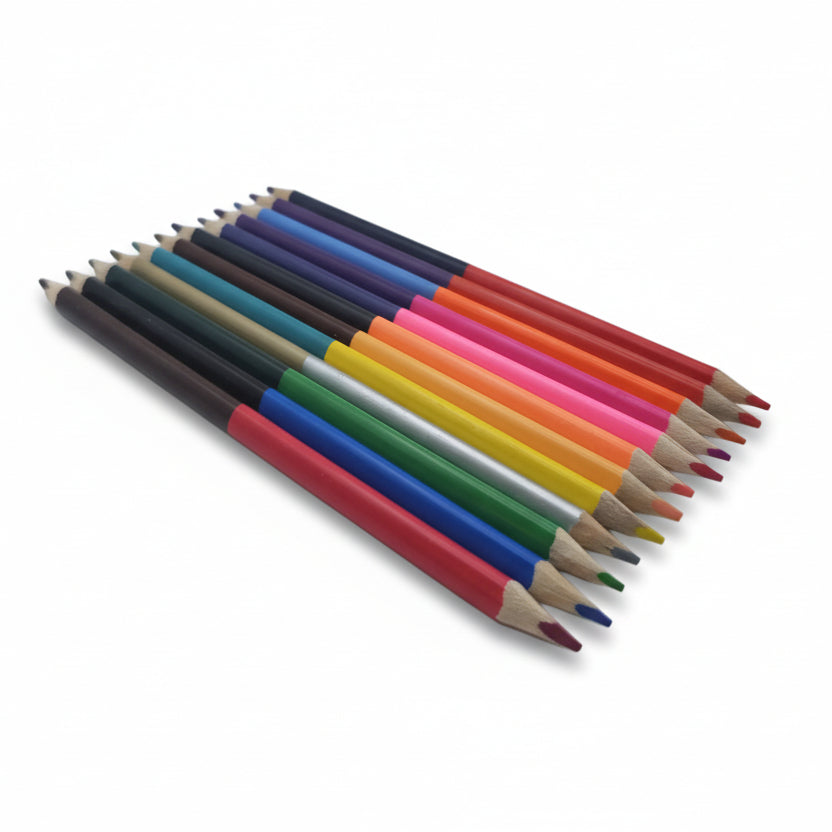 Pack lápices colorear 12 x 2 colores
