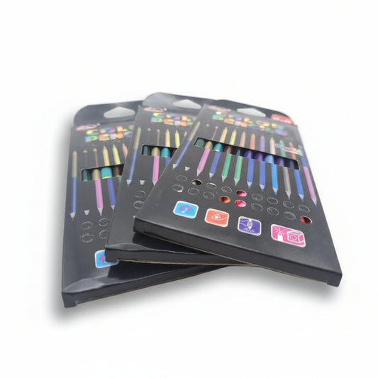 Pack lápices colorear 12 x 2 colores