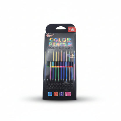 Pack lápices colorear 12 x 2 colores