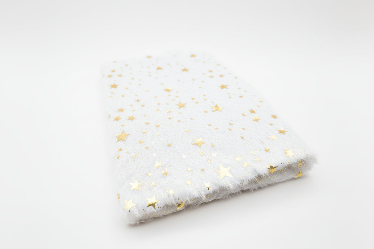 Libreta felpuda estrellas doradas