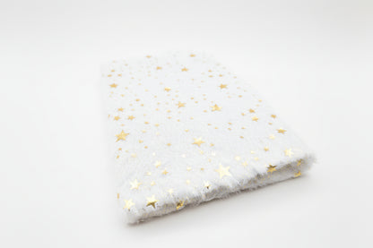 Libreta felpuda estrellas doradas