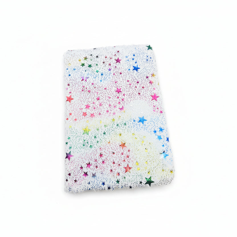 Libreta felpuda estrellas de colores