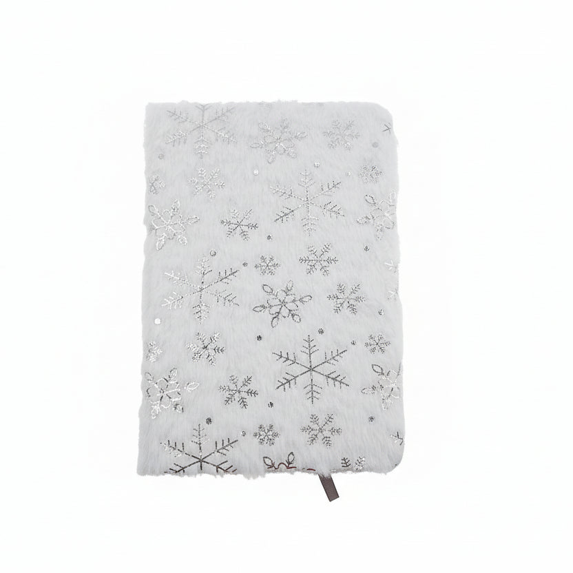 Libreta felpuda copos de nieve