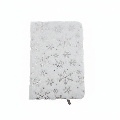 Libreta felpuda copos de nieve
