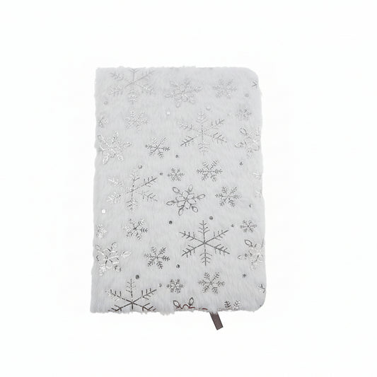 Libreta felpuda copos de nieve