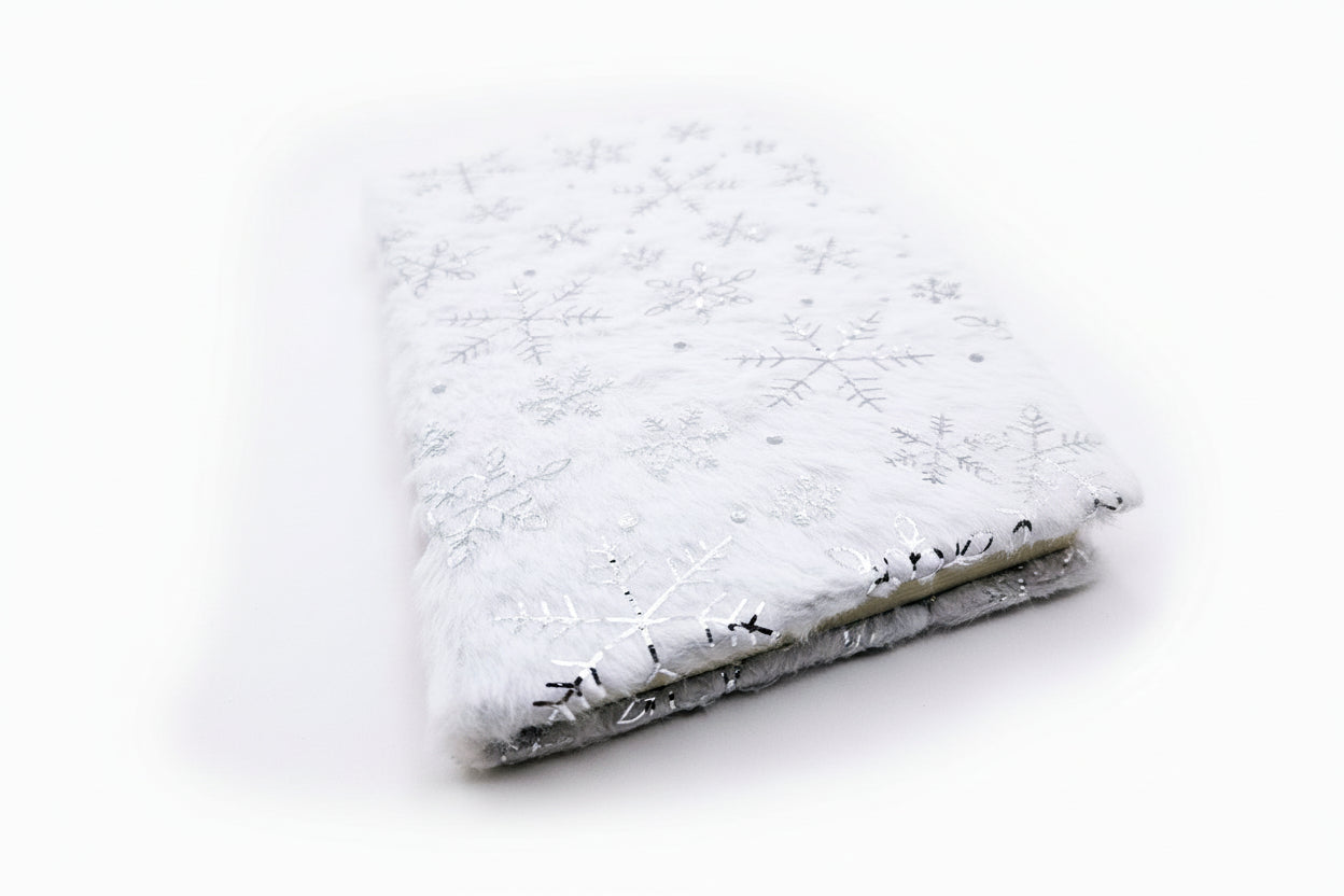 Libreta felpuda copos de nieve