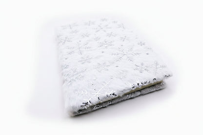 Libreta felpuda copos de nieve