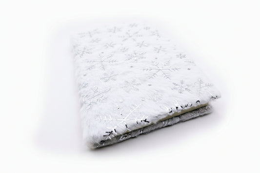 Libreta felpuda copos de nieve