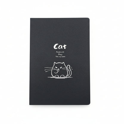 Libreta páginas negras gato 24 páginas