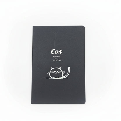 Libreta páginas negras gato 24 páginas