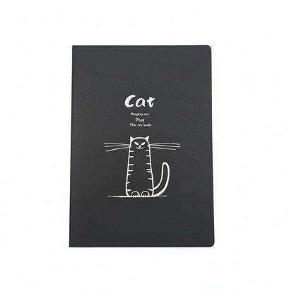 Libreta páginas negras gato 24 páginas