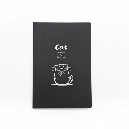 Libreta páginas negras gato 24 páginas