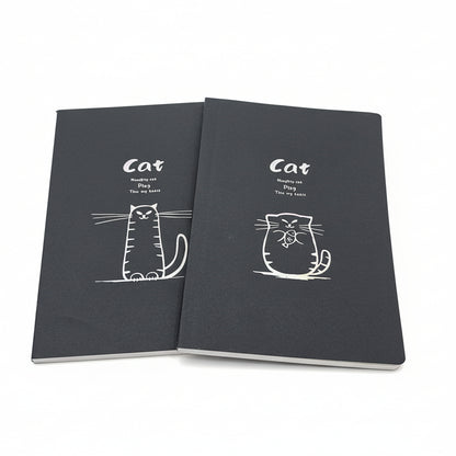 Libreta páginas negras gato 24 páginas