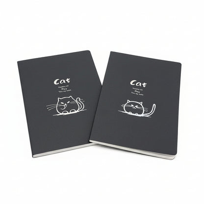 Libreta páginas negras gato 24 páginas