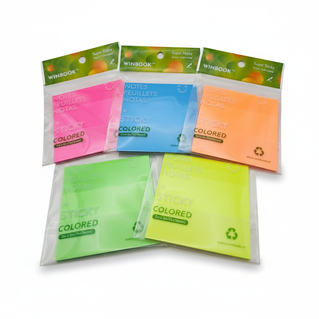 Notas adhesivas fluorescentes