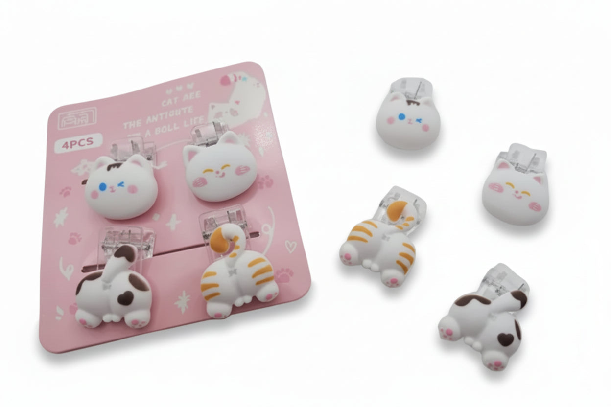 Sujetapapeles gatito x 4