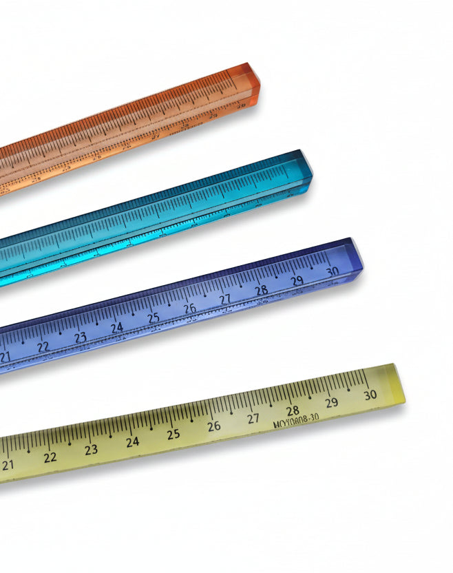 Regla acrílica cuadrada