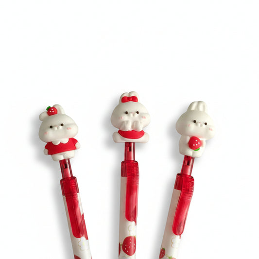 Lápiz tinta gel conejito frutilla